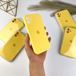 Чохол на iPhone 11 з квадратними бортами. Case for iPhone 11 Жовтий (4)