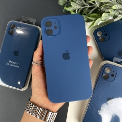 Чохол на iPhone 11 з квадратними бортами. Case for iPhone 11 Темно-синій (8)
