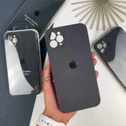 Силіконовий чохол із квадратними бортами на iPhone 11 Pro Max Сірий (15)