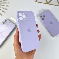 Силіконовий чохол із квадратними бортами на iPhone 11 Pro Max Лавандовий (39)