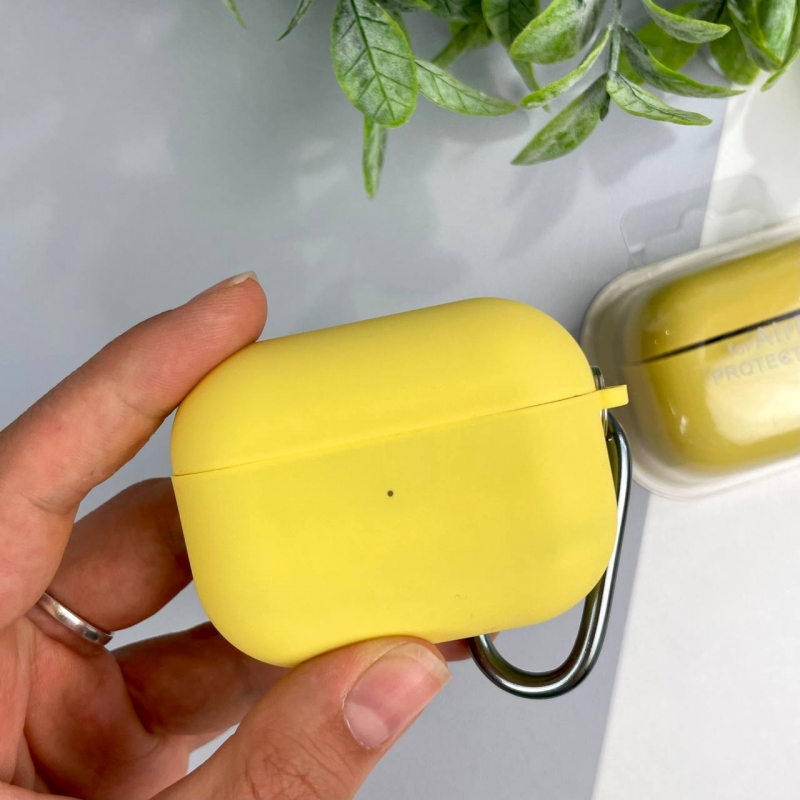 Чохол на AirPods Pro з мікрофіброю Жовтий (4)