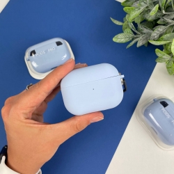 Чехол на AirPods Pro с микрофиброй Голубой (5)