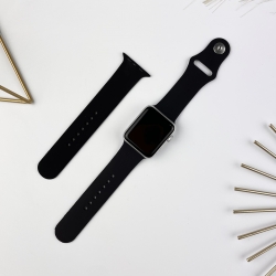 Силіконовий ремінець для Apple Watch 38 mm / 40 mm (S+M) Black (18)