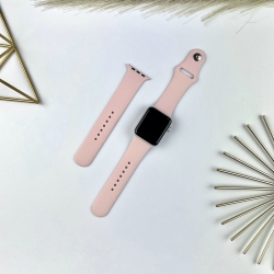 Силіконовий ремінець для Apple Watch 38 mm / 40 mm (S+M) Pink Sand (19)
