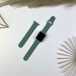 Силіконовий ремінець для Apple Watch 38 mm / 40 mm (S+M) Pine green (55)