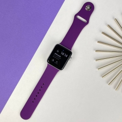 Ремінець Apple Watch Band Silicone One-Piece 42 мм / 44 мм Розмір S/M Dark Grape 
