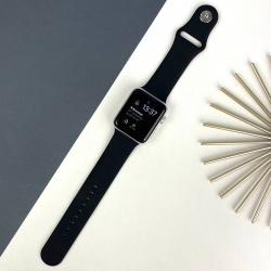 Ремінець Apple Watch Band Silicone One-Piece 42 mm / 44 mm Розмір L Black (18)