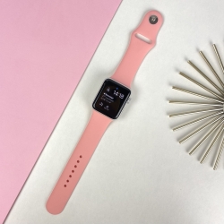 Ремінець Apple Watch Band Silicone One-Piece 42 mm / 44 mm Розмір L Pink (12)