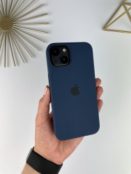 Силіконовий чохол Silicone Case для iPhone 13 with MagSafe Темно-синій (8)
