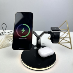 Док-станція MagSafe Magnetic Wireless Charger 3 in 1 для iPhone Apple Watch | AirPods Чорний