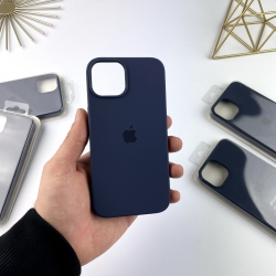 Силіконовий чохол на Айфон 14 з закритим низом for iPhone 14 Темно-синій (8)