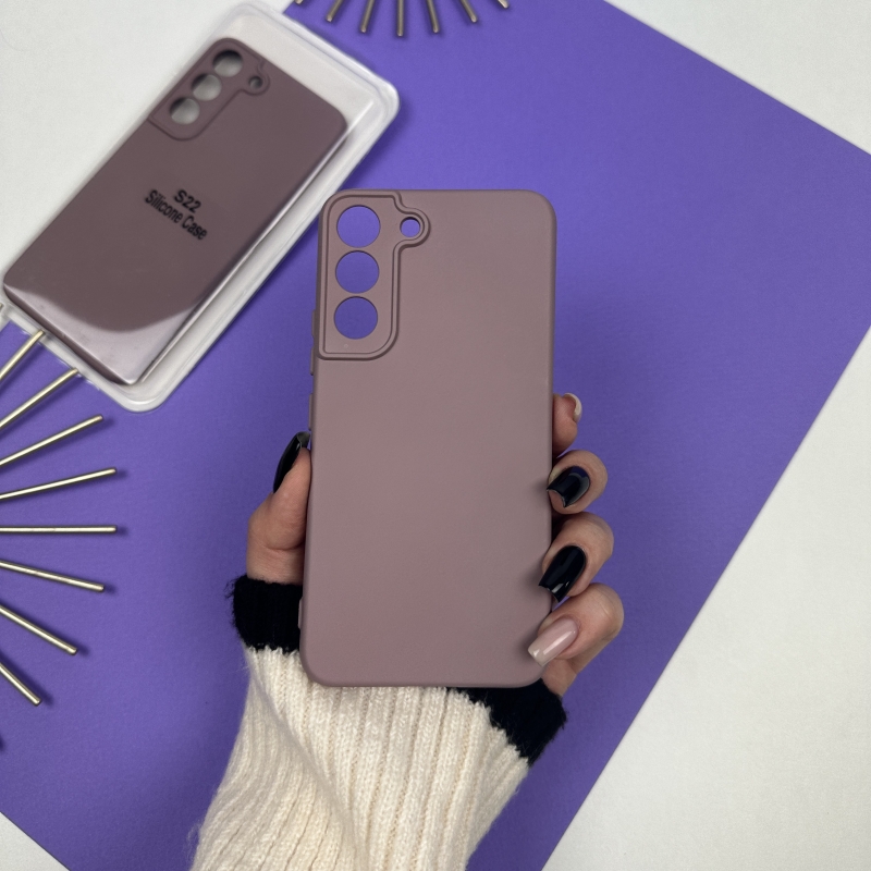 Силиконовый чехол на Samsung Galaxy S22 Бежевый (19)