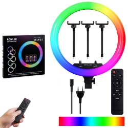 Кільцева лампа RGB  MJ18 45см Чорний