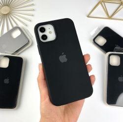 Силіконовий чохол на Айфон 12 Міні із закритим низом | Case for iPhone 12 Mini Чорний (18)