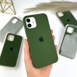Силіконовий чохол на Айфон 12 Міні із закритим низом | Case for iPhone 12 Mini Зелений (45)
