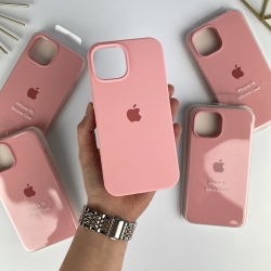 Силіконовий чохол на iPhone 15 c закритим низом. Silicone Case iPhone 15 Темно-рожевий (12)