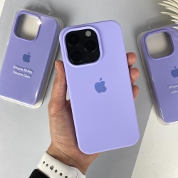 Силіконовий чохол на Айфон 15 Pro із закритим низом. Silicone Case iPhone 15 Pro Лавандовий (39)
