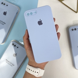 Силіконовий чохол із квадратними бортами на iPhone 7 Plus / 8 Plus Блакитний (5)