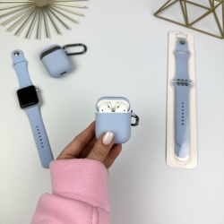 Силіконовий чохол для AirPods 1/2 Блакитний (5)