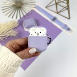 Силіконовий чохол для AirPods 1/2 Лавандовий (39)