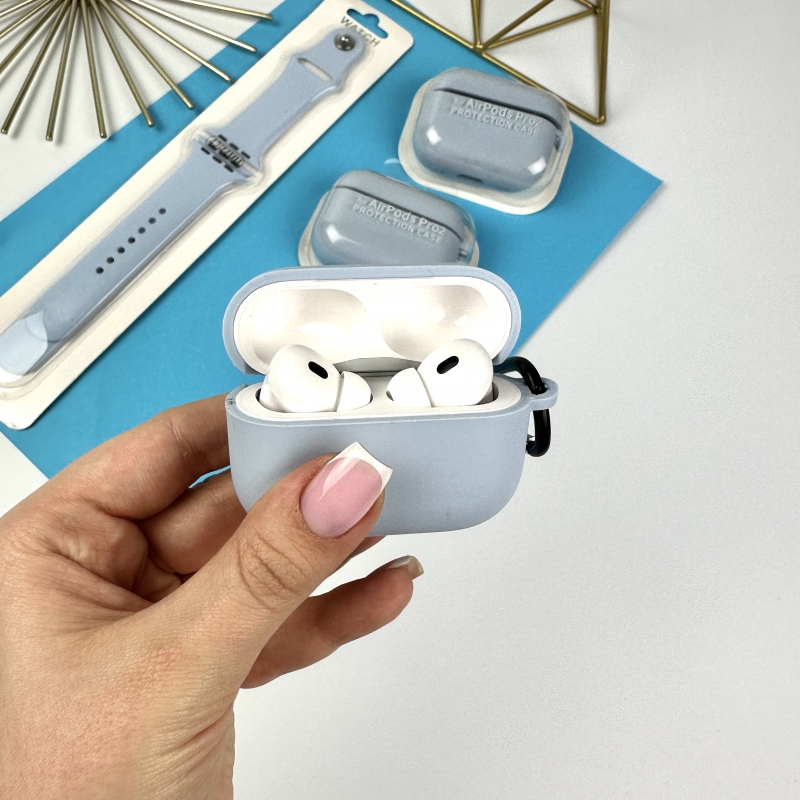 Силіконовий чохол для AirPods Pro 2 Блакитний (5)