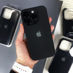 Силіконовий чохол на Айфон 15 Про Макс із закритим низом. Silicon Case iPhone 15 Pro Max Чорний (18)