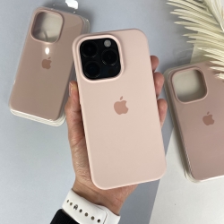 Силіконовий чохол на Айфон 15 Про Макс із закритим низом. Silicon Case iPhone 15 Pro Max Бежевий (19)