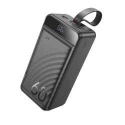 Універсальний Повербанк Power bank Hoco J123C Element 22.5W+PD20W with digital display 60000 mAh Black