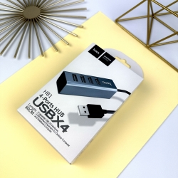 Хаб USB на 4 порти USB зі шнуром довжиною 80 см 