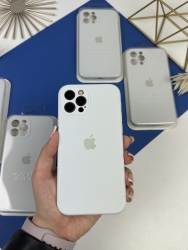 Силиконовый чехол c закрытыми камерами на iPhone 14 Pro Белый (9)