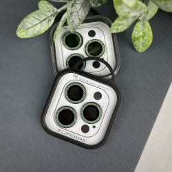 Захисні лінзи для камер iPhone 12 Pro Max Green glitter