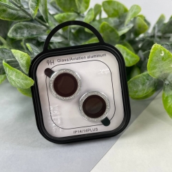 Захисні лінзи для камер iPhone 14/14 Plus Silver glitter