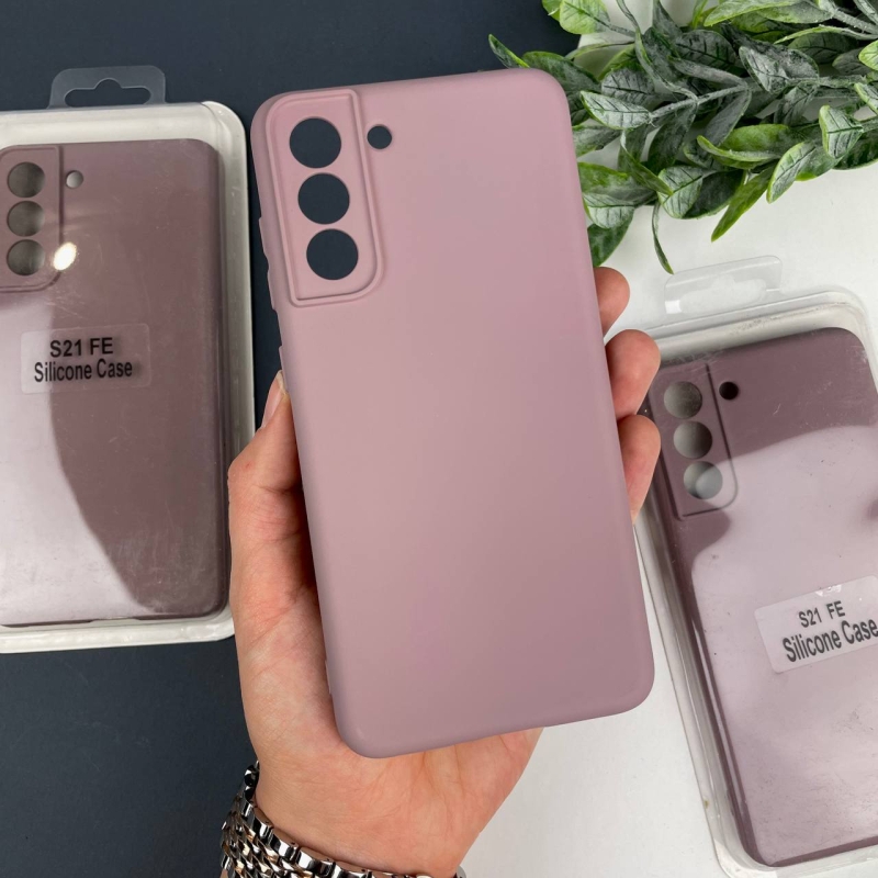 Силіконовий чохол Samsung Galaxy S21 FE Бежевий (19) 