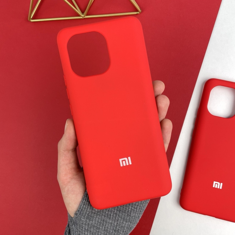 Силиконовый чехол для Xiaomi Mi 11 Красный (14)