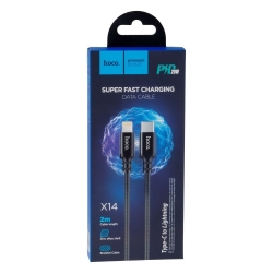 Кабель Hoco X14 Double Speed PD 20W Type-C to Lightning 2m 