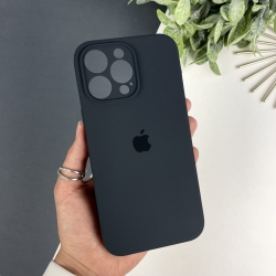 Силиконовый чехол c закрытыми камерами на iPhone 14 Pro Max Серый (15)