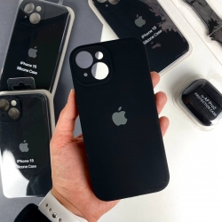 Силіконовий чохол на Айфон 15 c закритим низом та камерами | iPhone 15 Чорний (18)
