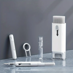 Набір 7 в 1 для чищення електроніки та гаджетів: клавіатури, навушників, монітора ПК, мобільного телефону, ноутбука, AirPods, смарт-годинників Білий