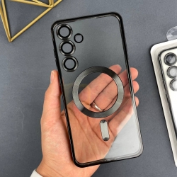 Чохол із MagSafe Color Silicone Case з MagSafe для Samsung S24 Plus Чорний