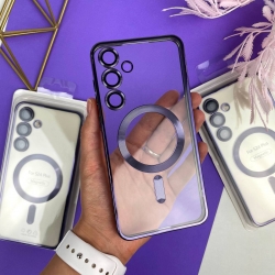 Чохол із MagSafe Color Silicone Case з MagSafe для Samsung S24 Plus Фіолетовий