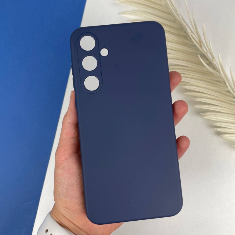 Силіконовий чохол Samsung A35 4G Темно-синій (8)