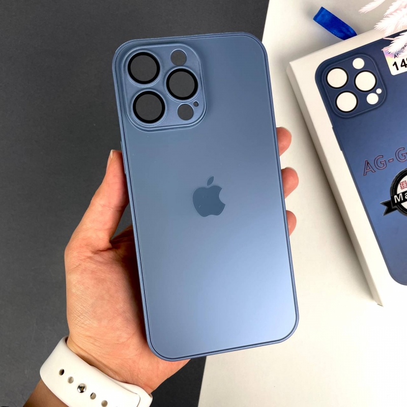 Glass Case для iPhone 14 Pro Max Синій
