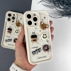 Силіконовий чохол на Айфон 15 Pro з дизайном. Silicone Case iPhone for 15 Pro Donut Design Білий