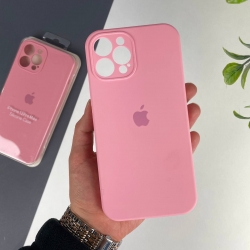 Силіконовий чохол із закритими камерами на iPhone 12 Pro Max  Рожевий (6)