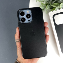 Leather Case with MagSafe для iPhone 13 Pro. Шкіряний кейс для iPhone 13 Pro Чорний