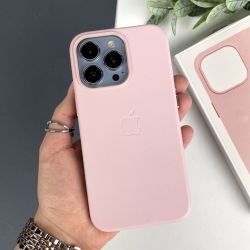 Leather Case with MagSafe для iPhone 13 Pro Max. Шкіряний кейс для iPhone 13 Pro Max Рожевий