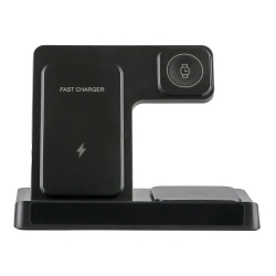 Док станція зарядка бездротова Qi Fast Wireless Charger 15W, Watch/AirPods/Phone, watches 